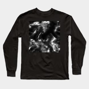 Vibrant Black and White Tie-Dye Long Sleeve T-Shirt